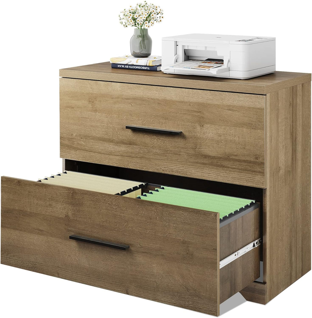 2 Drawer Wood Lateral File Cabinet with Anti-tilt Mechanism M20720