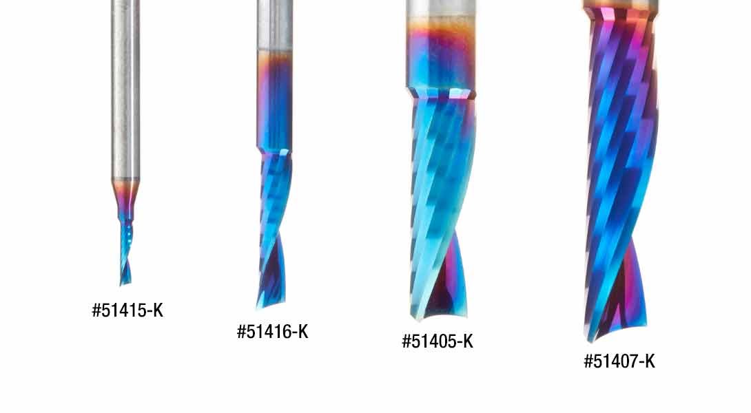 Solid Carbide Spiral CNC Router Bit 1/32 Dia 1/4 Shank B889