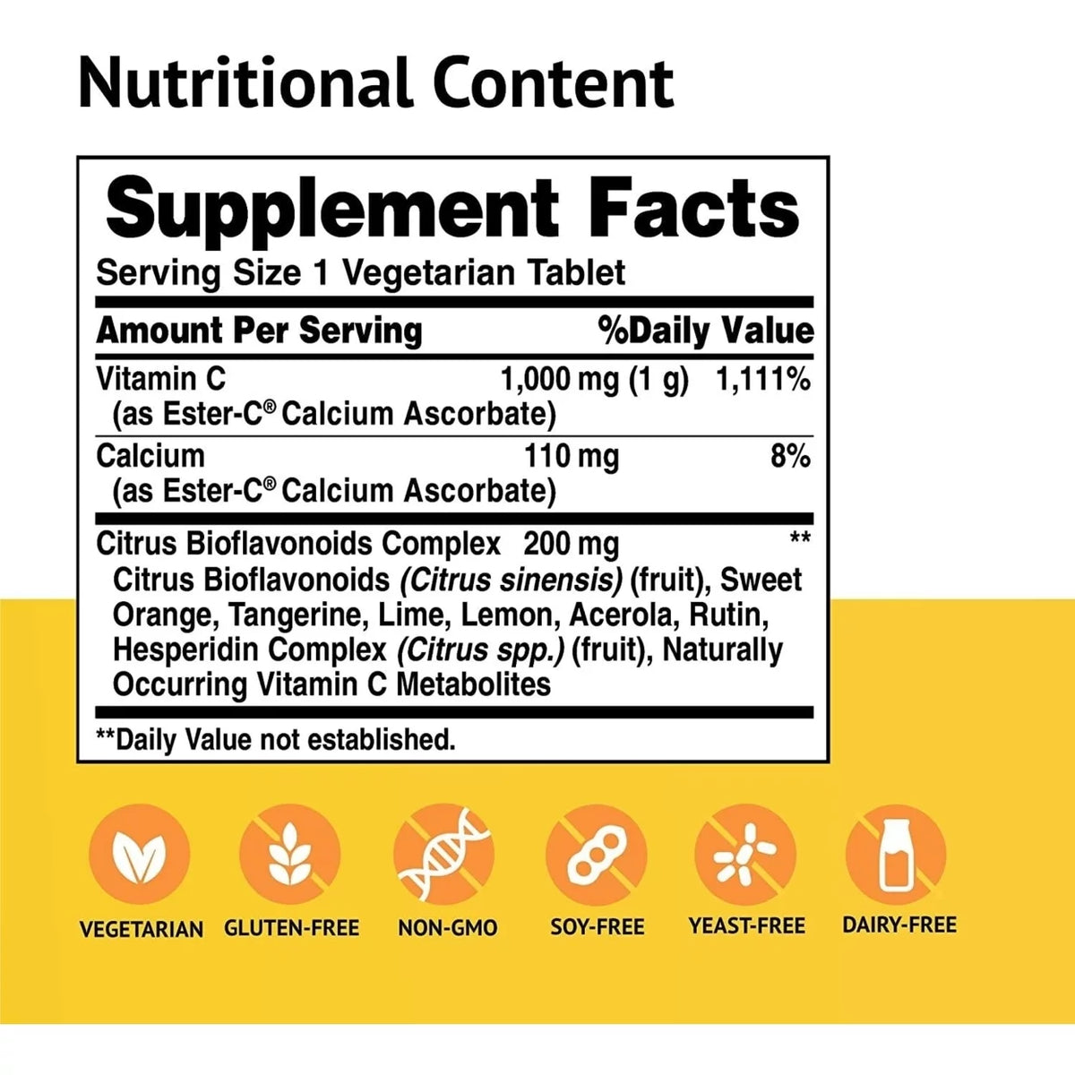 1000 mg Vegetarian Tablets F3454