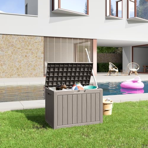 100 Gallon Black Resin Deck Box Z458