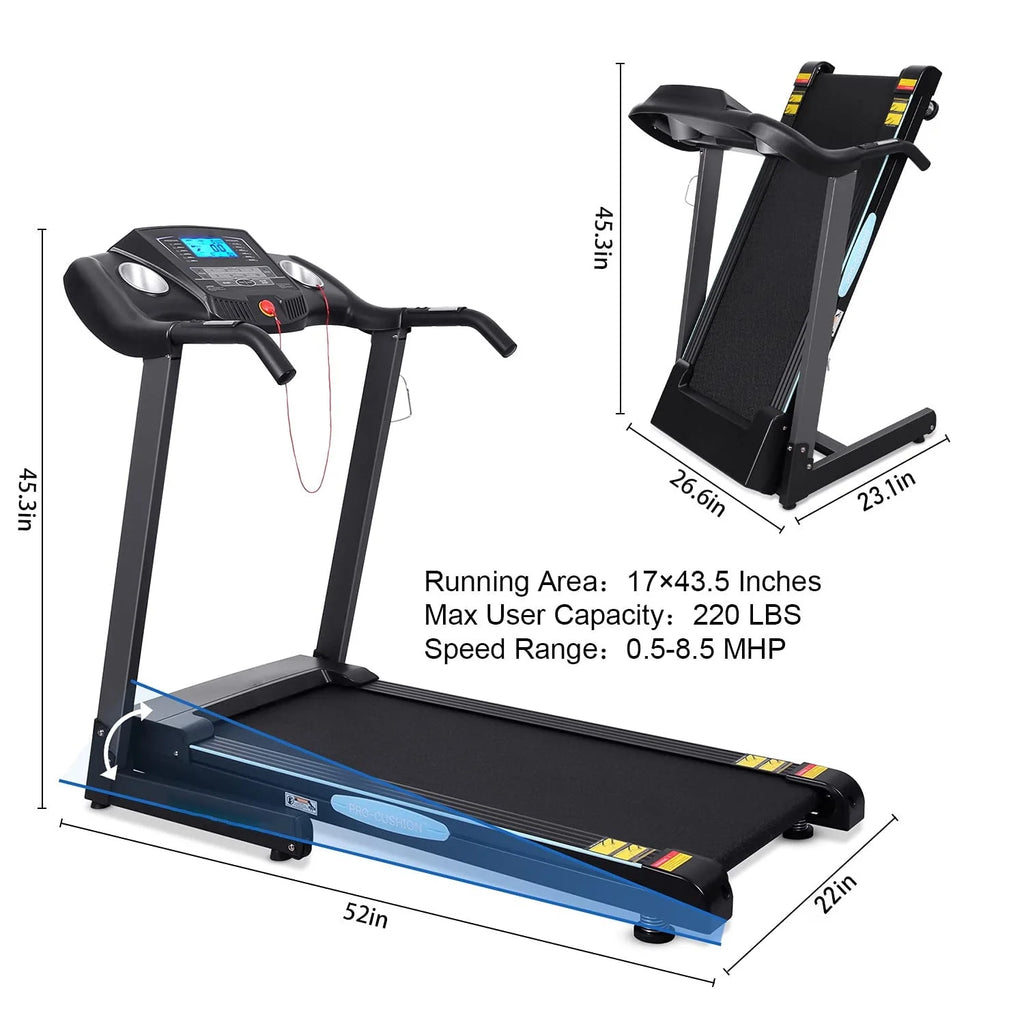 Folding Treadmill 2.5 Horse Power 15 Preset Programs I7169
