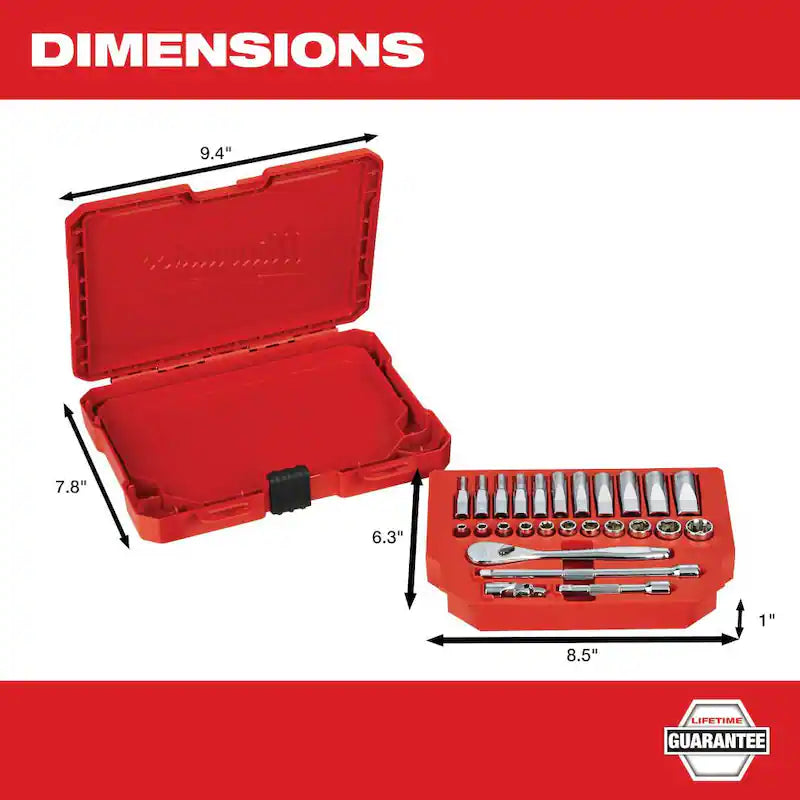 1/4 in. Drive SAE/Metric Ratchet and Socket Mechanics Tool Set (54-Piece) K416