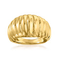 18kt Yellow Gold Electroform Dome Ring Y6306