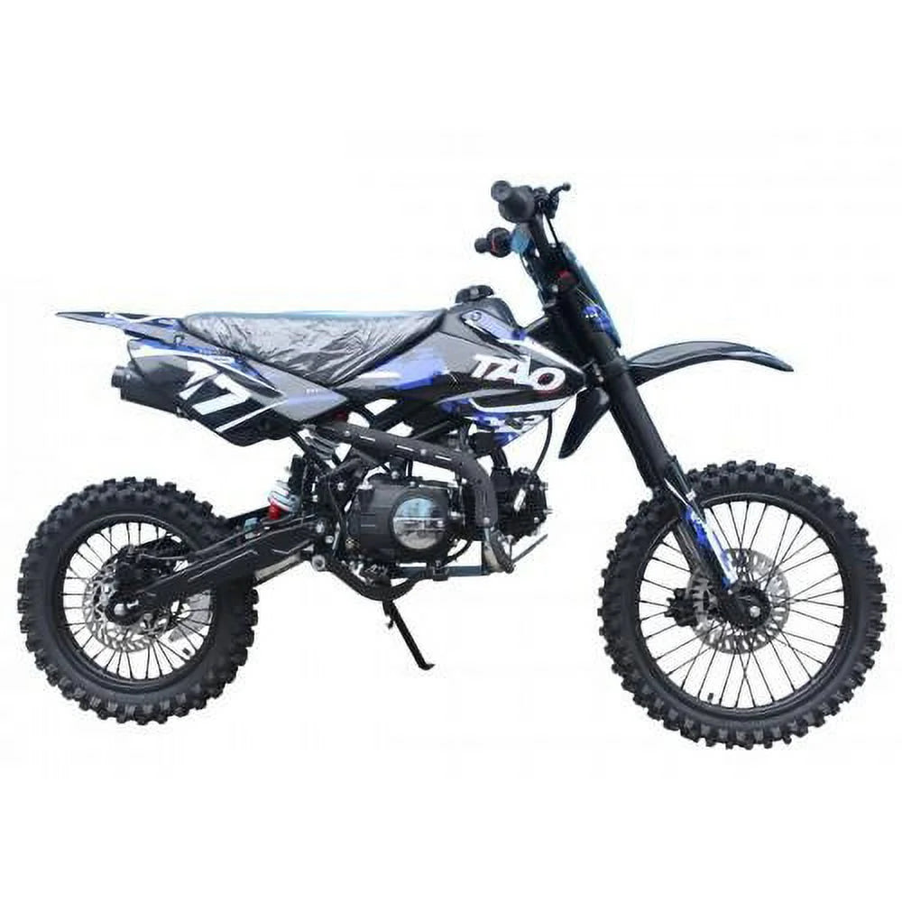 125cc Kids Dirt Bike Automatic Kick Start 17 Inch Front 14 Inch Rear Wheels Blue E532