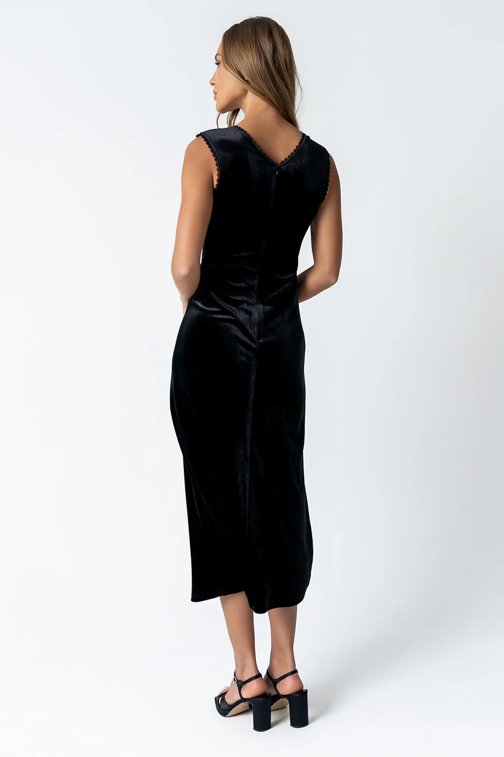 Black Velvet Maxi Dress W232