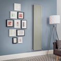 Sage Green Vertical Hot Water Radiator I8379