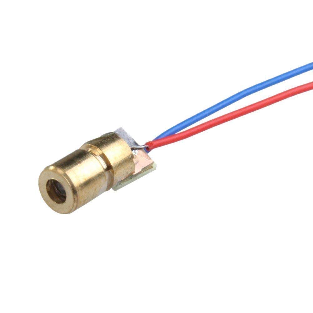 10pcs 5V 650nm 5mW Red Dot Laser Head 6mm C9977