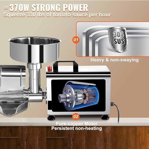 Electric Stainless Steel Tomato Strainer Food Milling Machine W487487