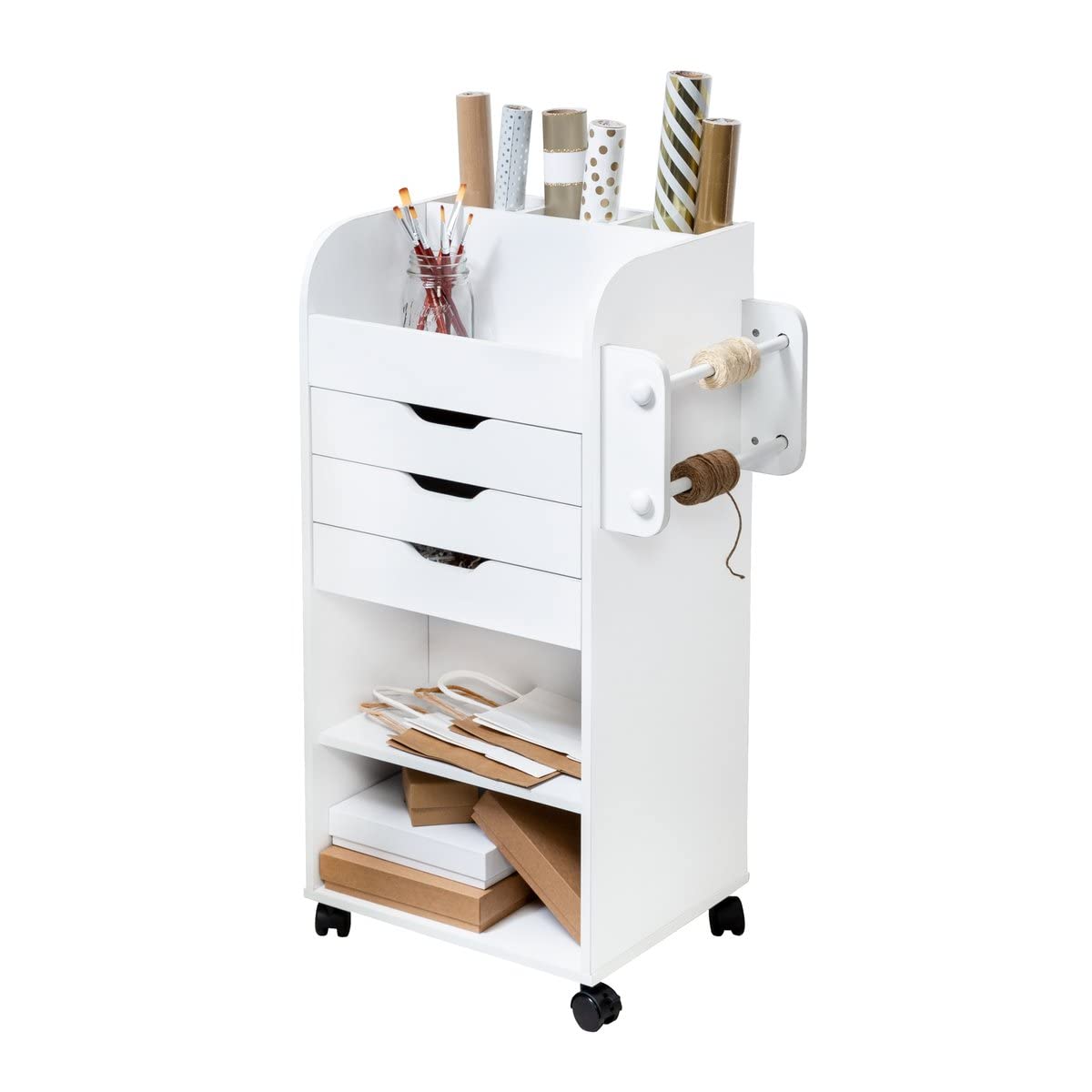 Rolling Craft Storage Cart with Locking Wheels L4495
