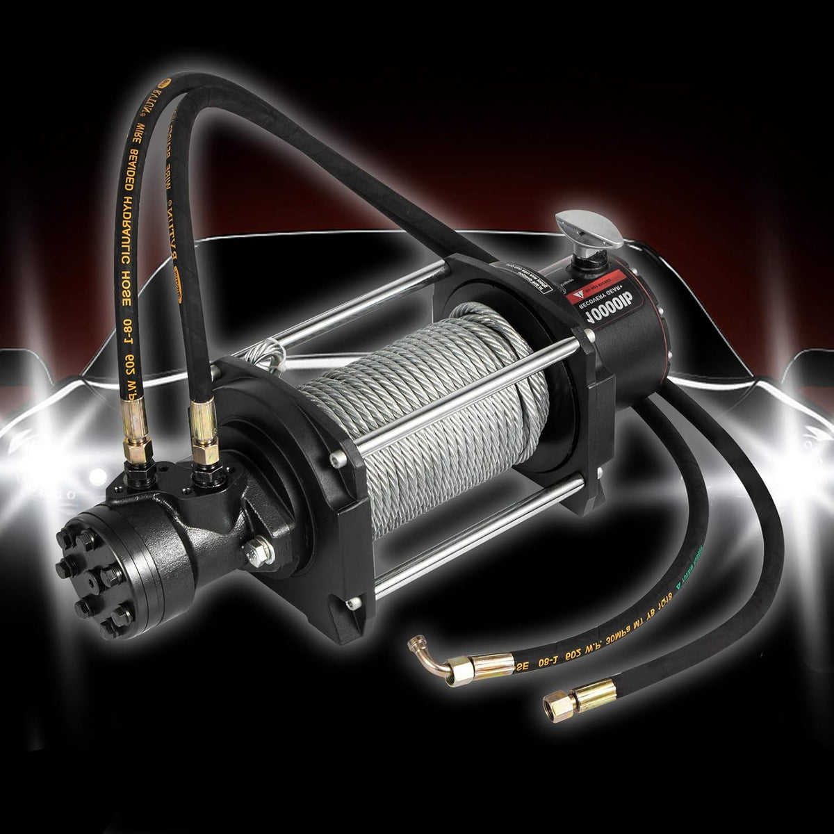 10,000lbs Hydraulic Winch with Steel Cable Z704