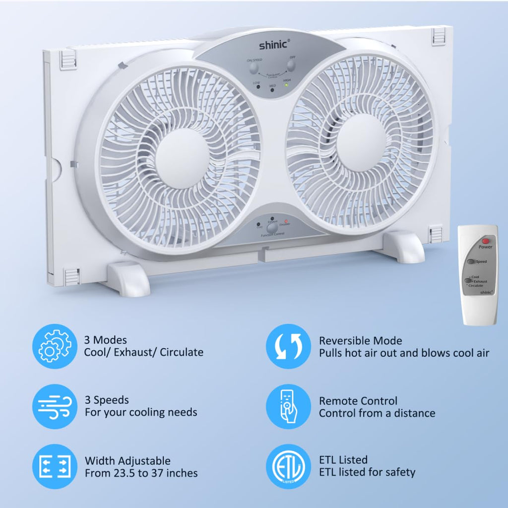 9" Reversible 3-Speed Window Fan O2951