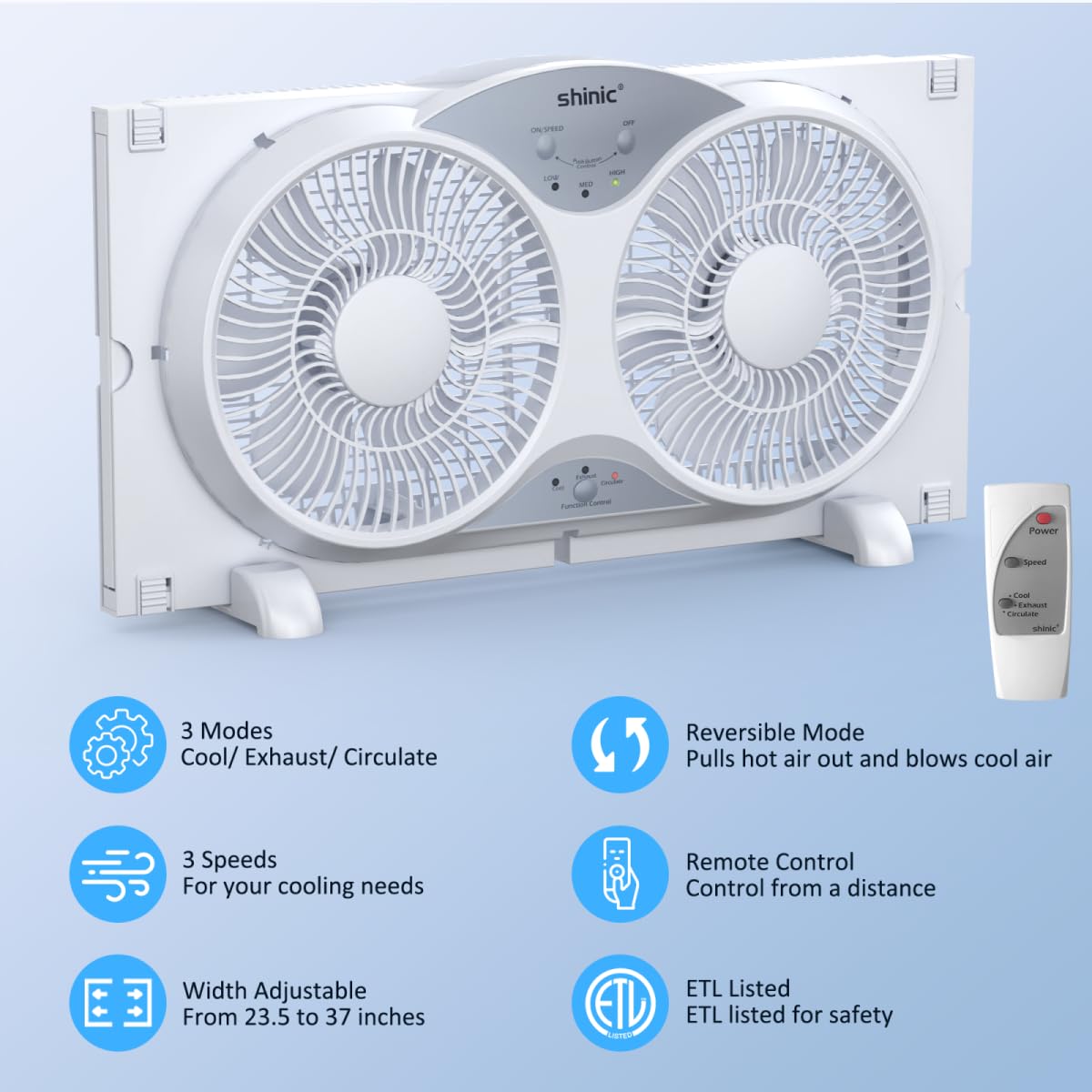 9" Reversible 3-Speed Window Fan O2951
