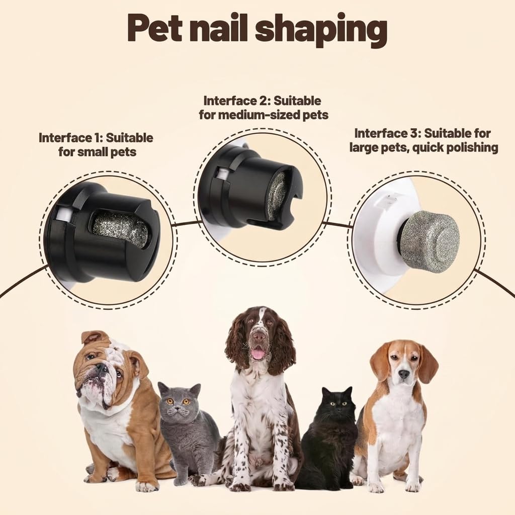 Dog Nail Grinder with Dual LED, 3 Speeds and 2000mAh Battery H5635