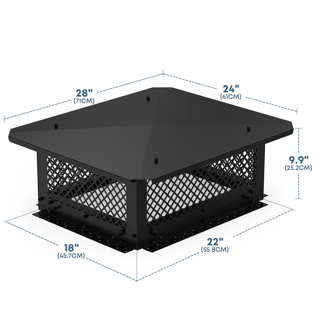 18" x 22" Adjustable Chimney Cap F163