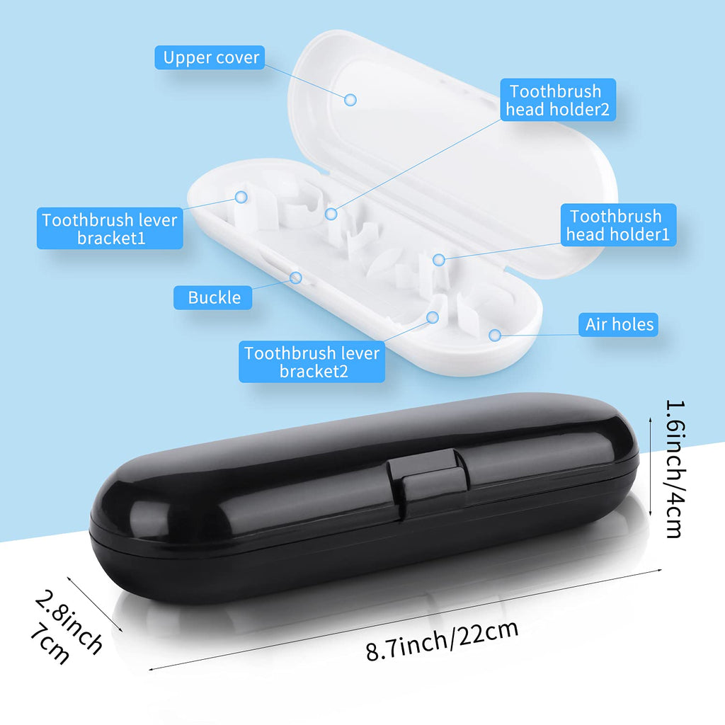 2 Pack Portable Electric Toothbrush Travel Case M629