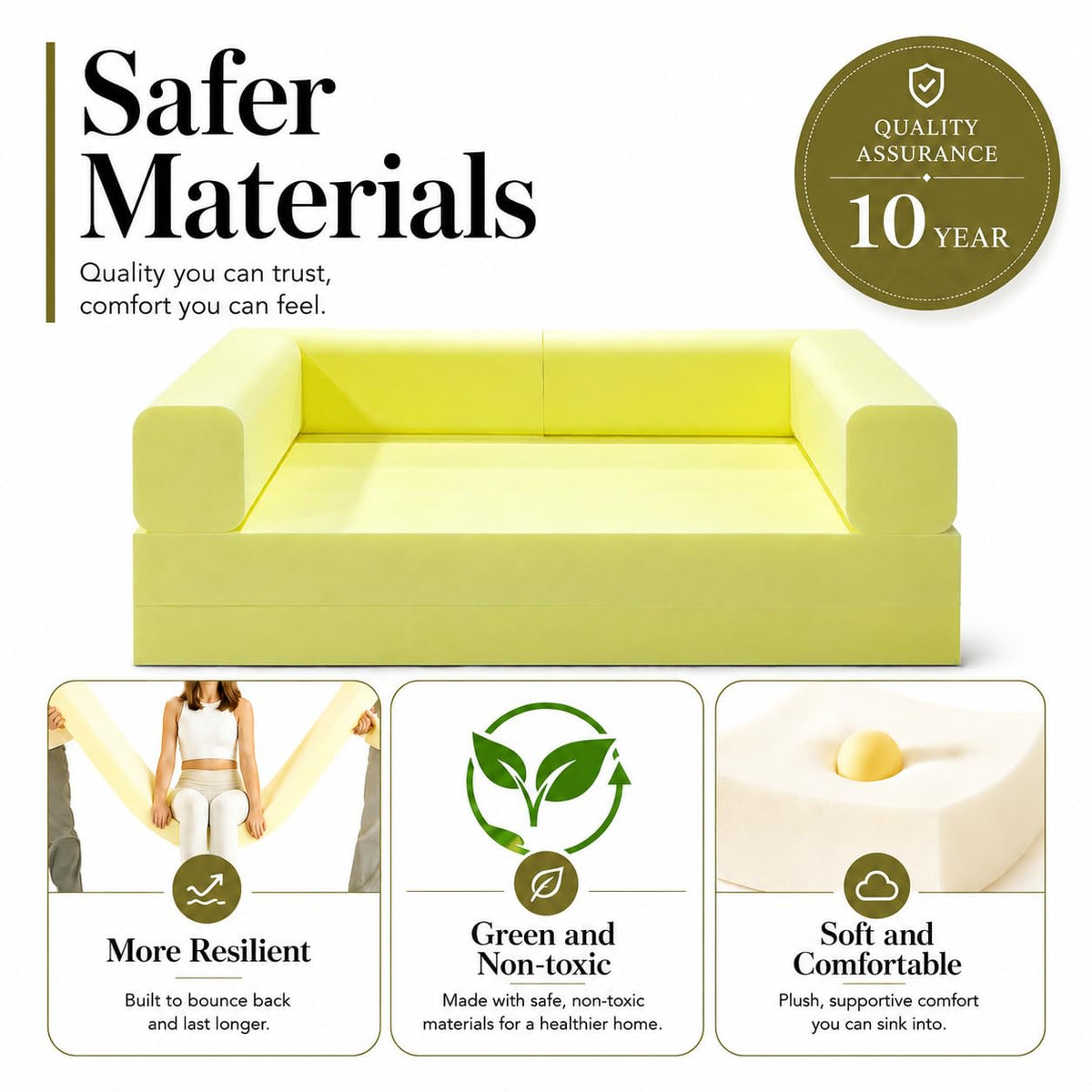 Folding Convertible Corduroy Sofa Bed King Size V4703