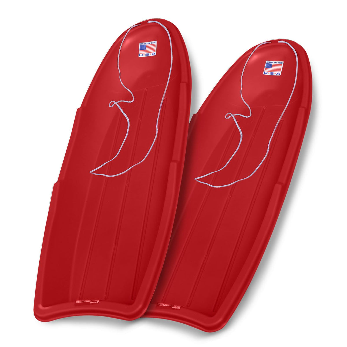 Red 48 Inch Plastic Toboggan Snow Sled G4136