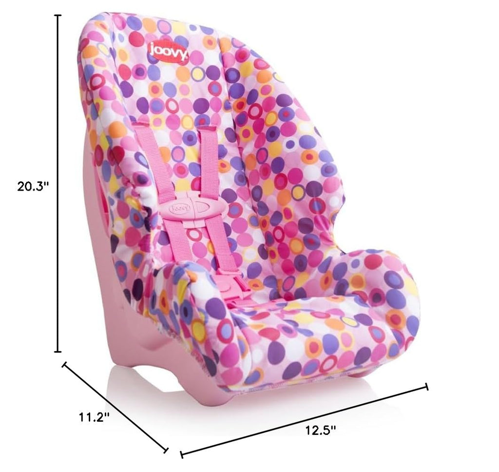 Toy Booster Seat & Doll Car Seat with Five-Point Harness, Pink O9088