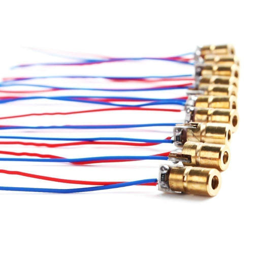 10pcs 5V 650nm 5mW Red Dot Laser Head 6mm C9977