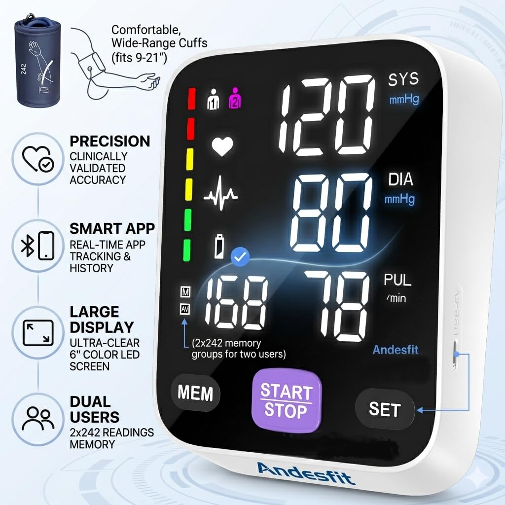Upper Arm Blood Pressure Monitor with 21" XL Cuff N590