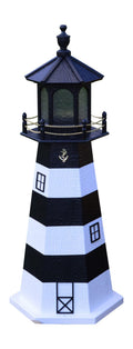 Amish-Made 48" Tall Outdoor Lighthouse with Solar LED Light Z9803