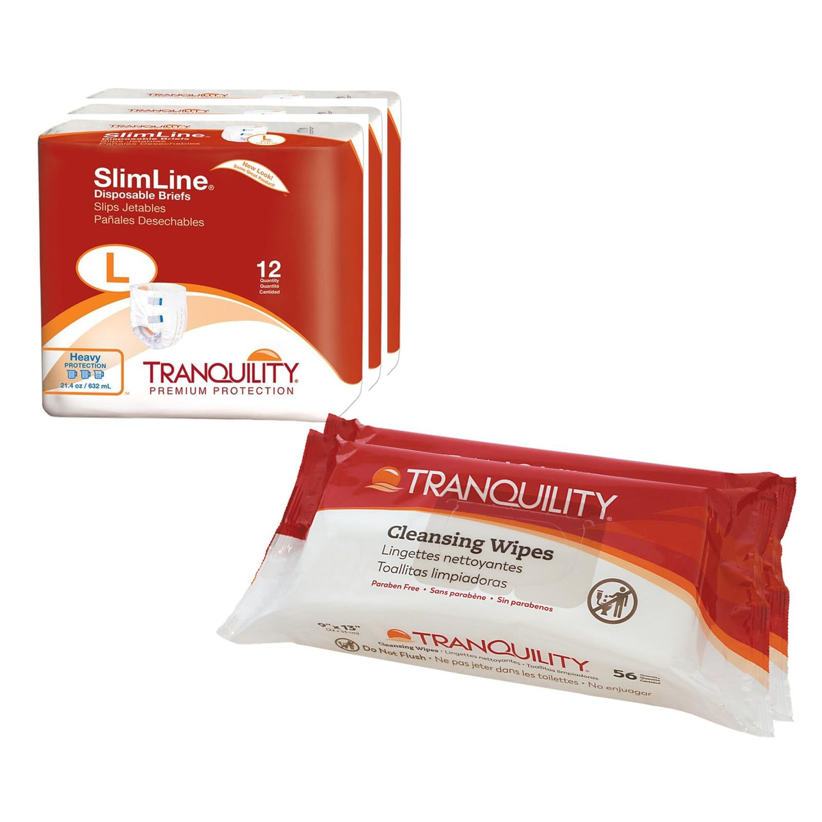 Large Briefs Multi-Pack with Cleansing Wipes D6053