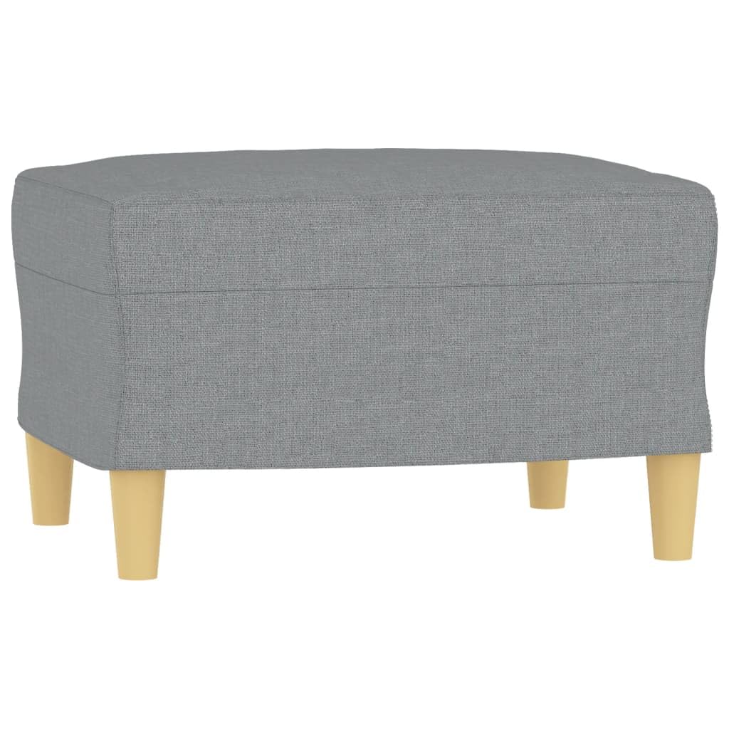 Light Gray 78 Inch Wide 3-Seater Sofa with Footstool T23692