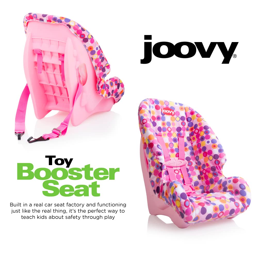 Toy Booster Seat & Doll Car Seat with Five-Point Harness, Pink O9088