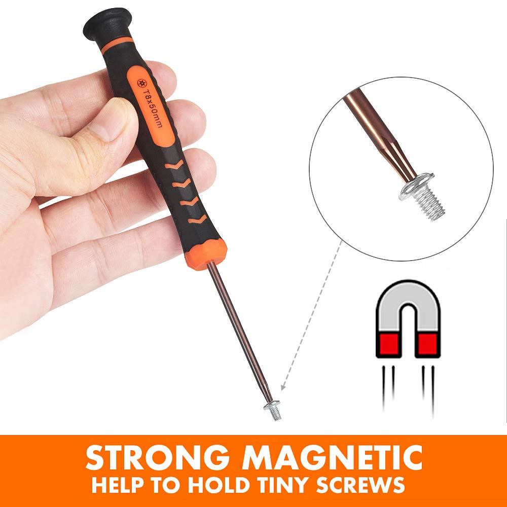 Torx Screwdriver Set of T2-T15, 10-Piece Magnetic Security Screwdrivers N2596