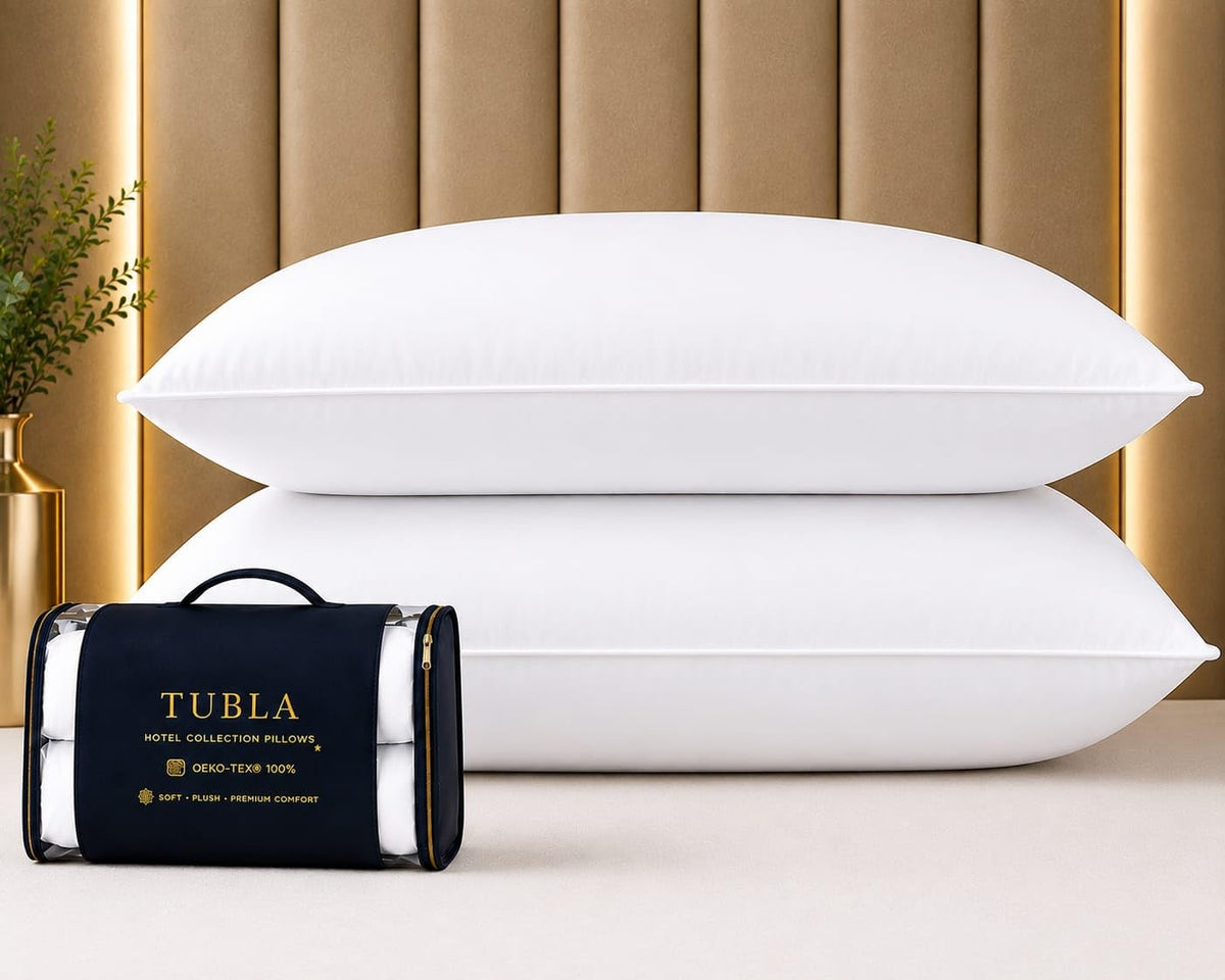 King Size White Microfiber Bed Pillows Set of 2 T501