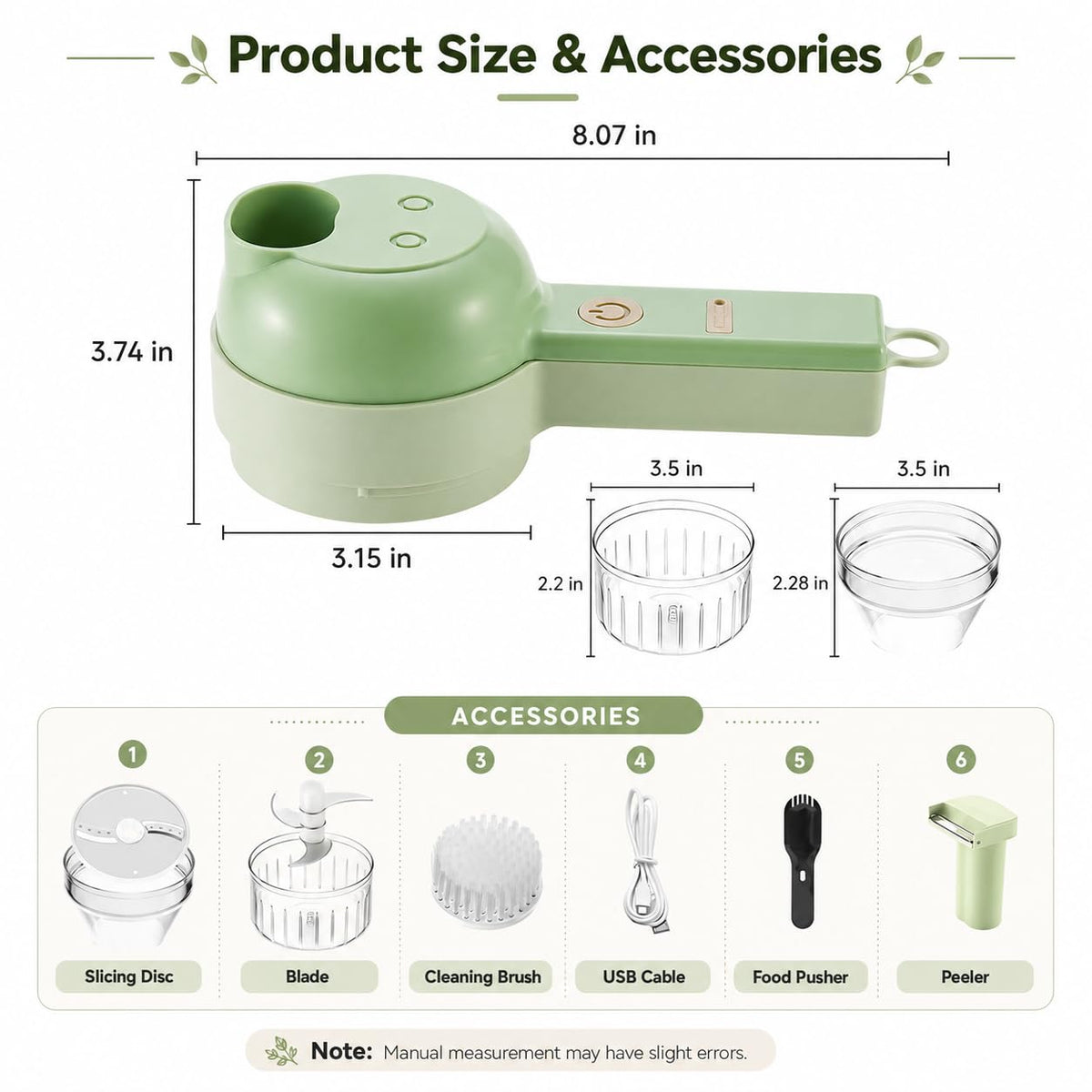 4 in 1 Handheld Electric Vegetable Cutter F823083