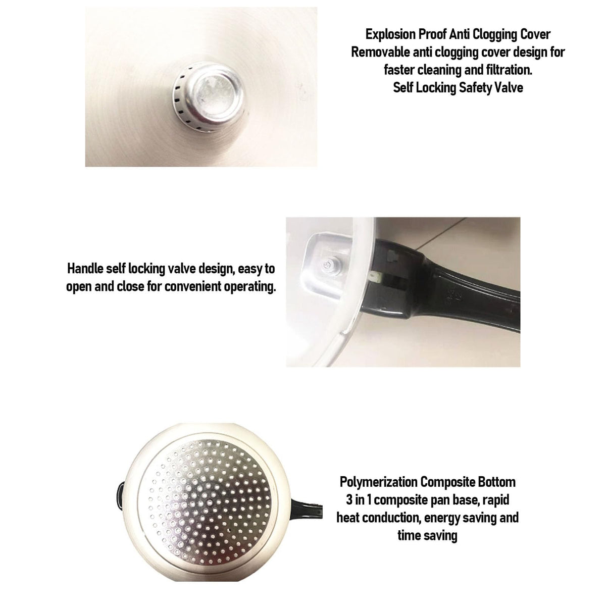Aluminum Alloy Pressure Cooker, 18CM/3L T504