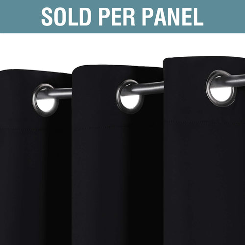 100% Blackout Thermal Insulated 96 inch Grommet Curtains V163054