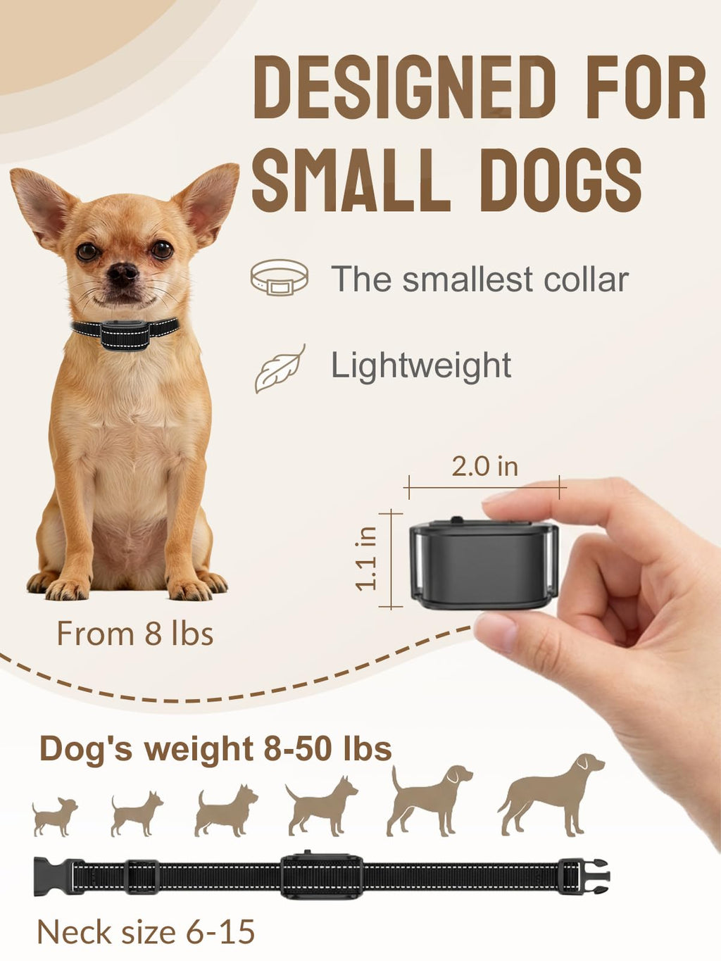 Wireless Small Dog Fence for 2 Dogs, Up to 3500ft Adjustable Waterproof Rechargeable Pet Containment System P578692