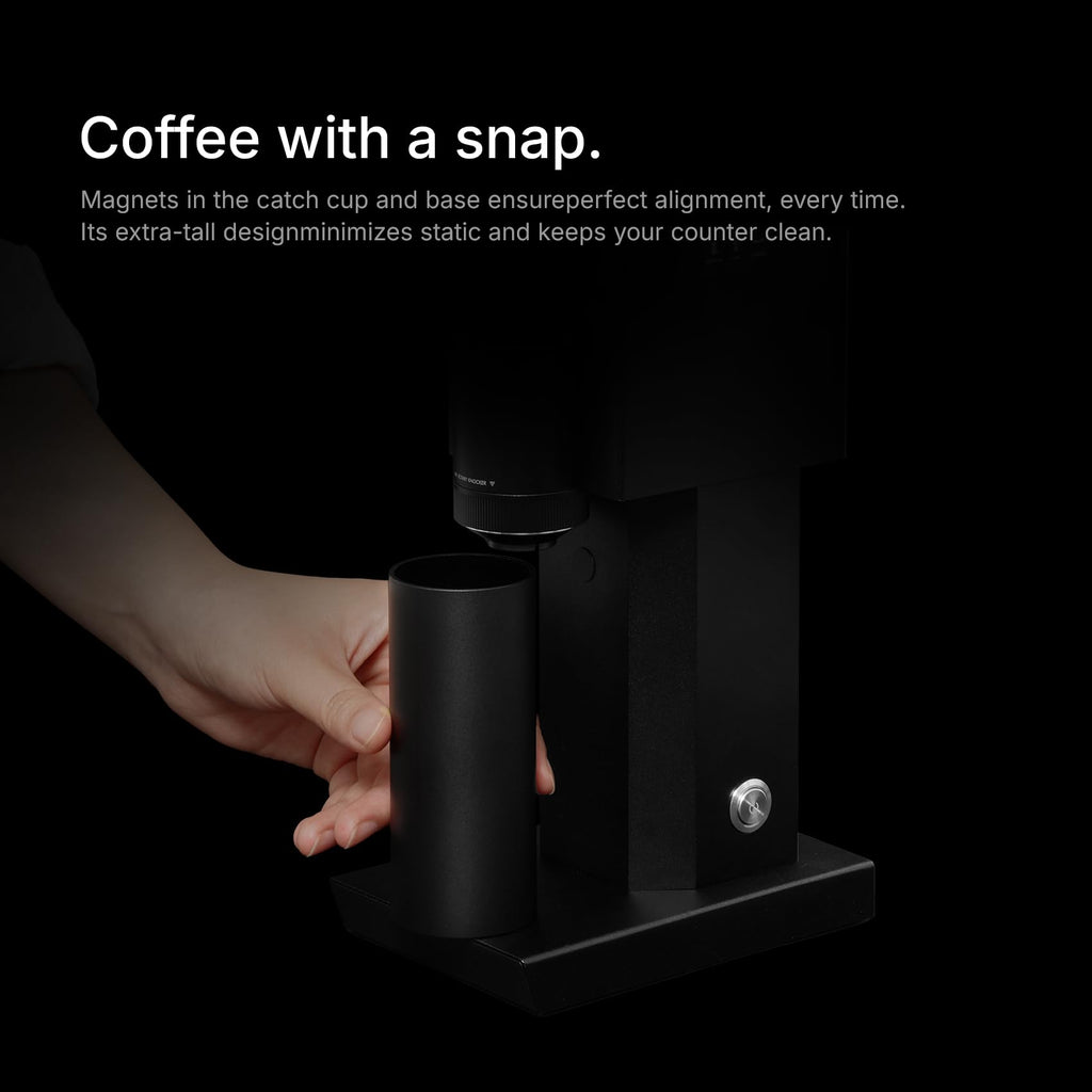 Electric Coffee Grinder 150 Adjustable Settings Stainless Steel Black A363