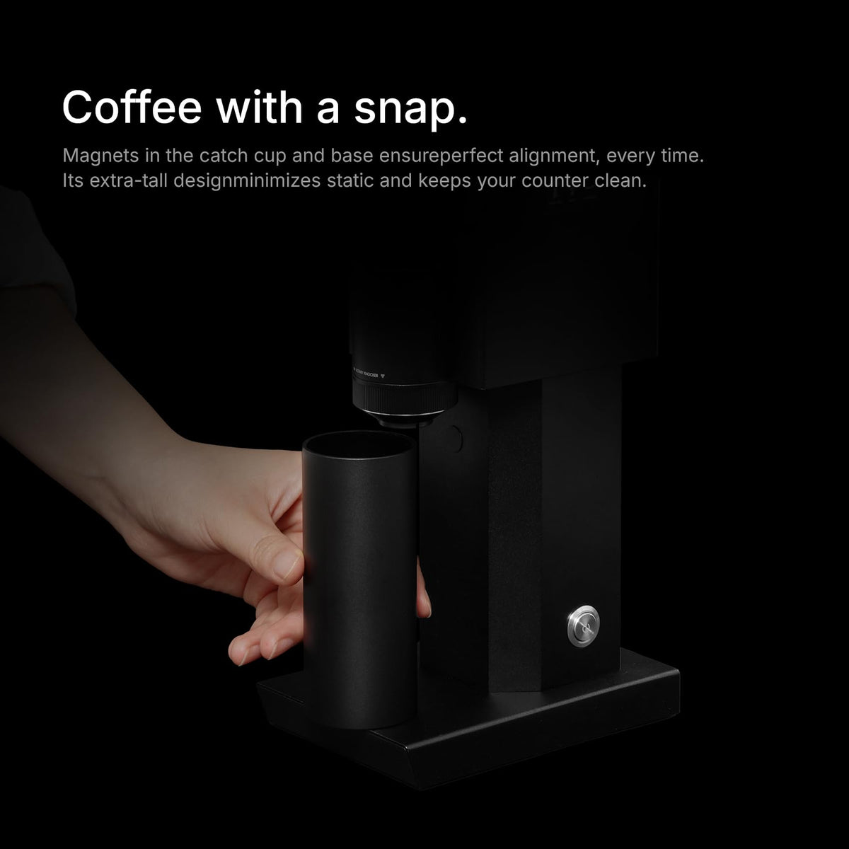 Electric Coffee Grinder 150 Adjustable Settings Stainless Steel Black A363