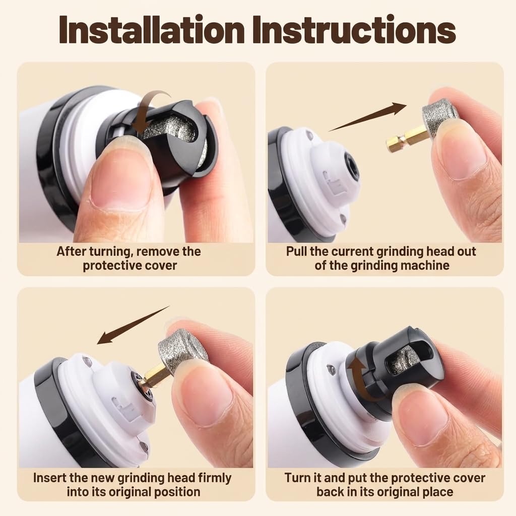 Dog Nail Grinder with Dual LED, 3 Speeds and 2000mAh Battery H5635