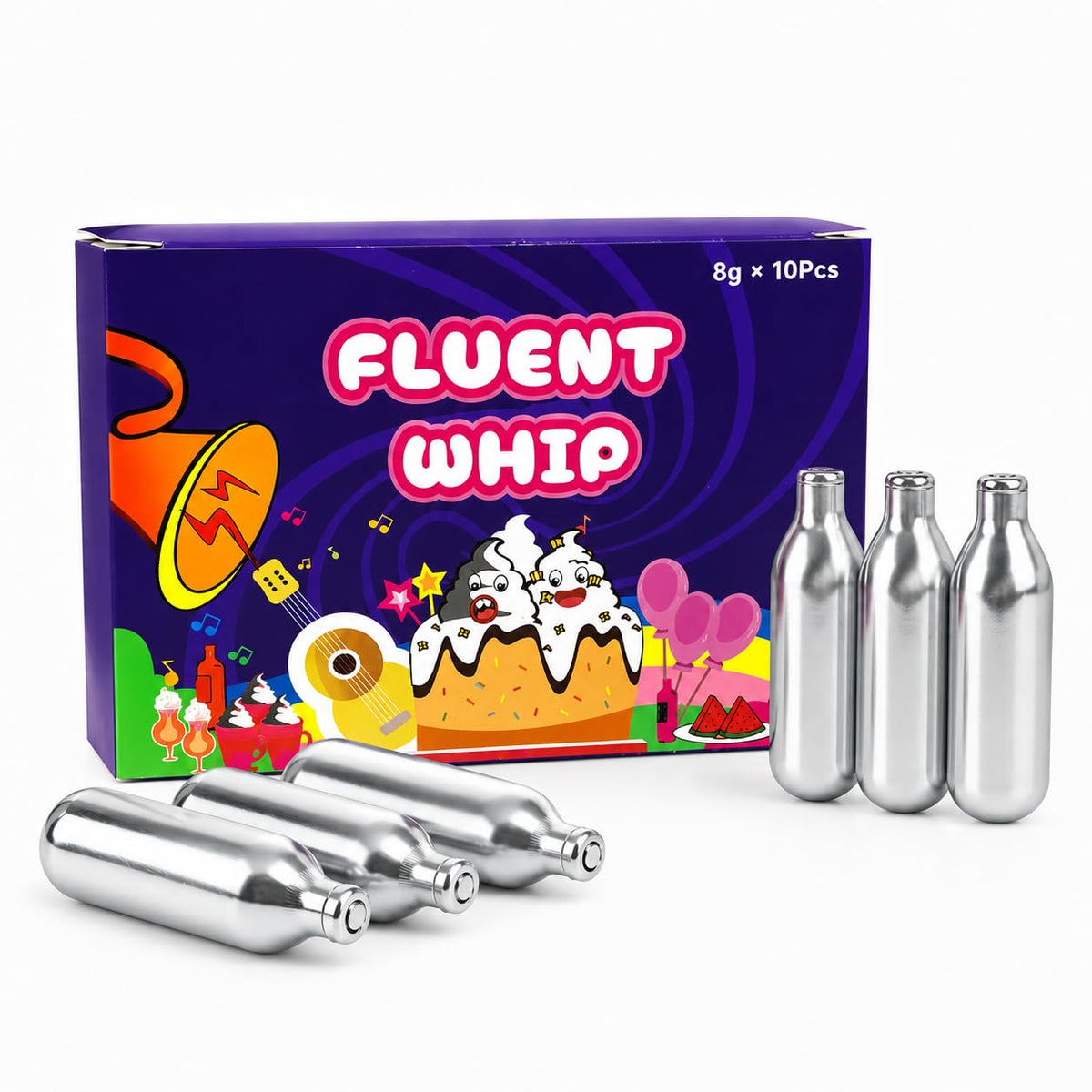 8g 10 Pack Whipped Cream Chargers Z2854