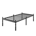 Twin XL Size 18" Black Metal Bed Frame with Storage B858