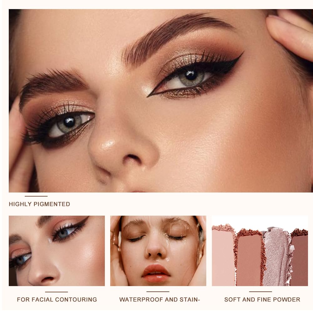 Pink Brown Neutral Matte Eyeshadow Palette W5000