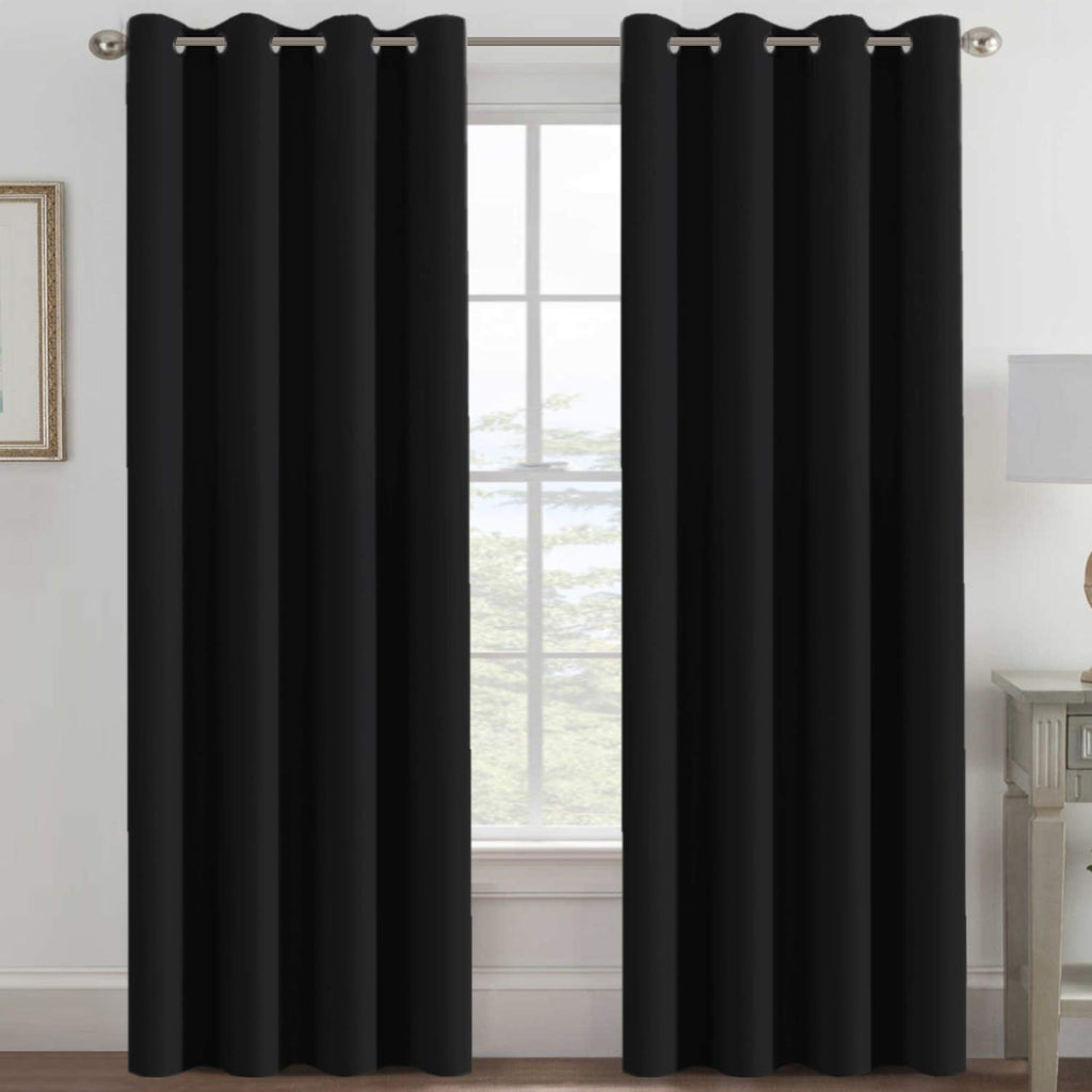 100% Blackout Thermal Insulated 96 inch Grommet Curtains V163054