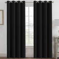 100% Blackout Thermal Insulated 96 inch Grommet Curtains V163054