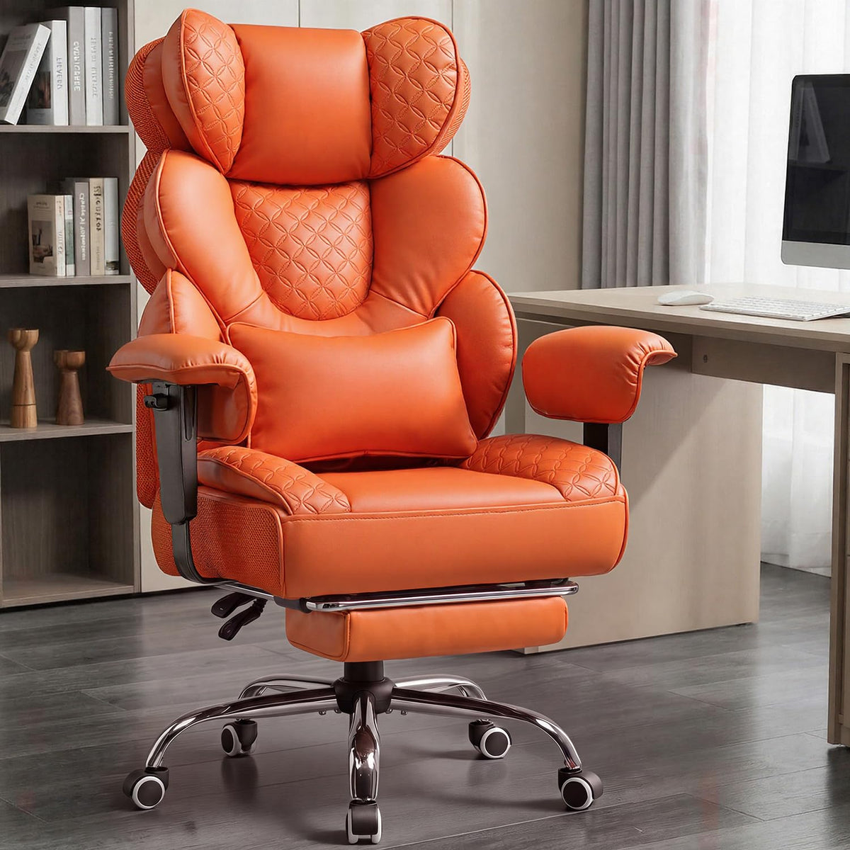 Big and Tall High Back Executive Chair with Footrest R6715