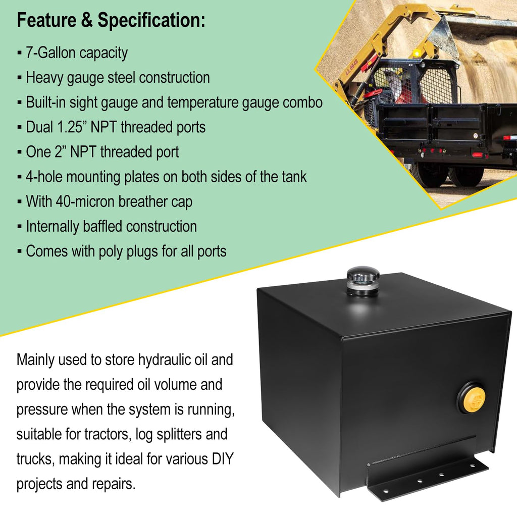 7 Gallon Hydraulic Fluid Reservoir Oil Tank F295