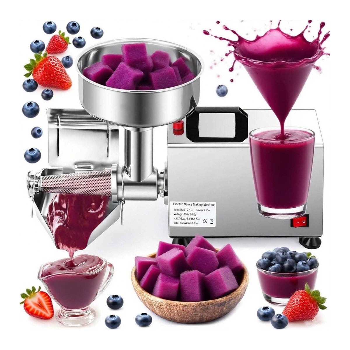 450W Stainless Steel Electric Sauce Maker W5907