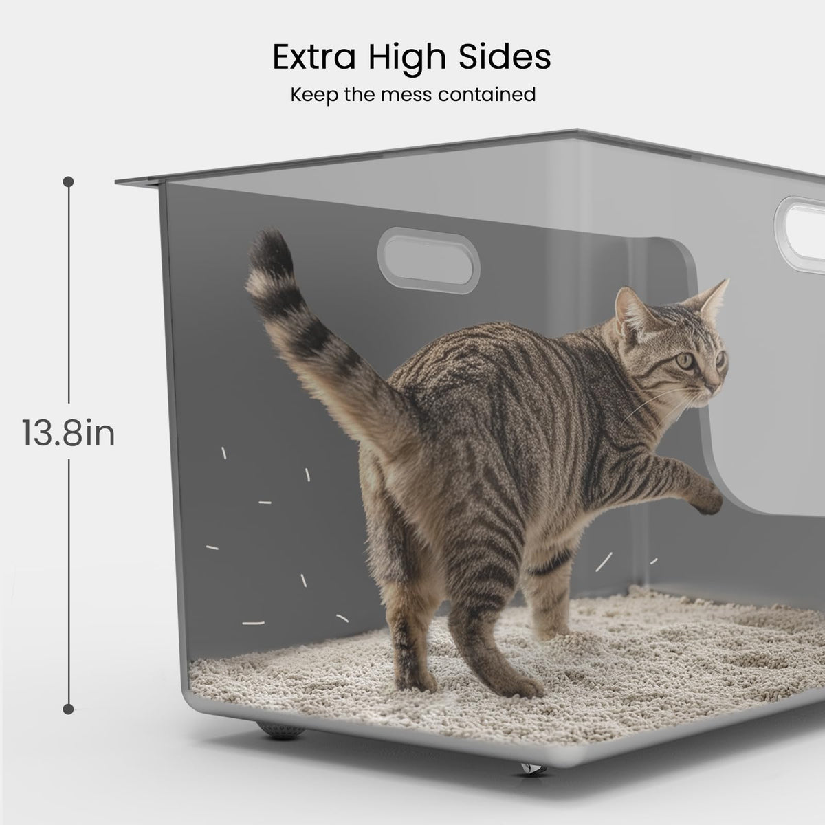 XL Stainless Steel Cat Litter Box with Low Entry A402