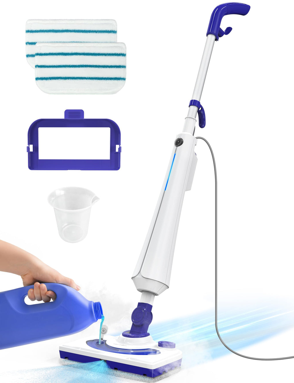 1300W Steam Mop Cleaner with 2 Washable Pads Q21752