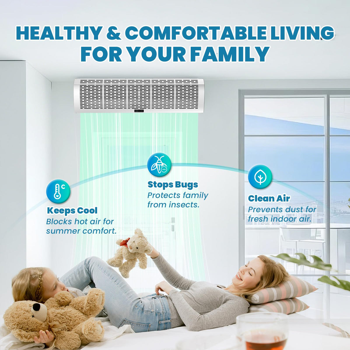 36 Inch Wall Mounted Air Curtain Fan M87388