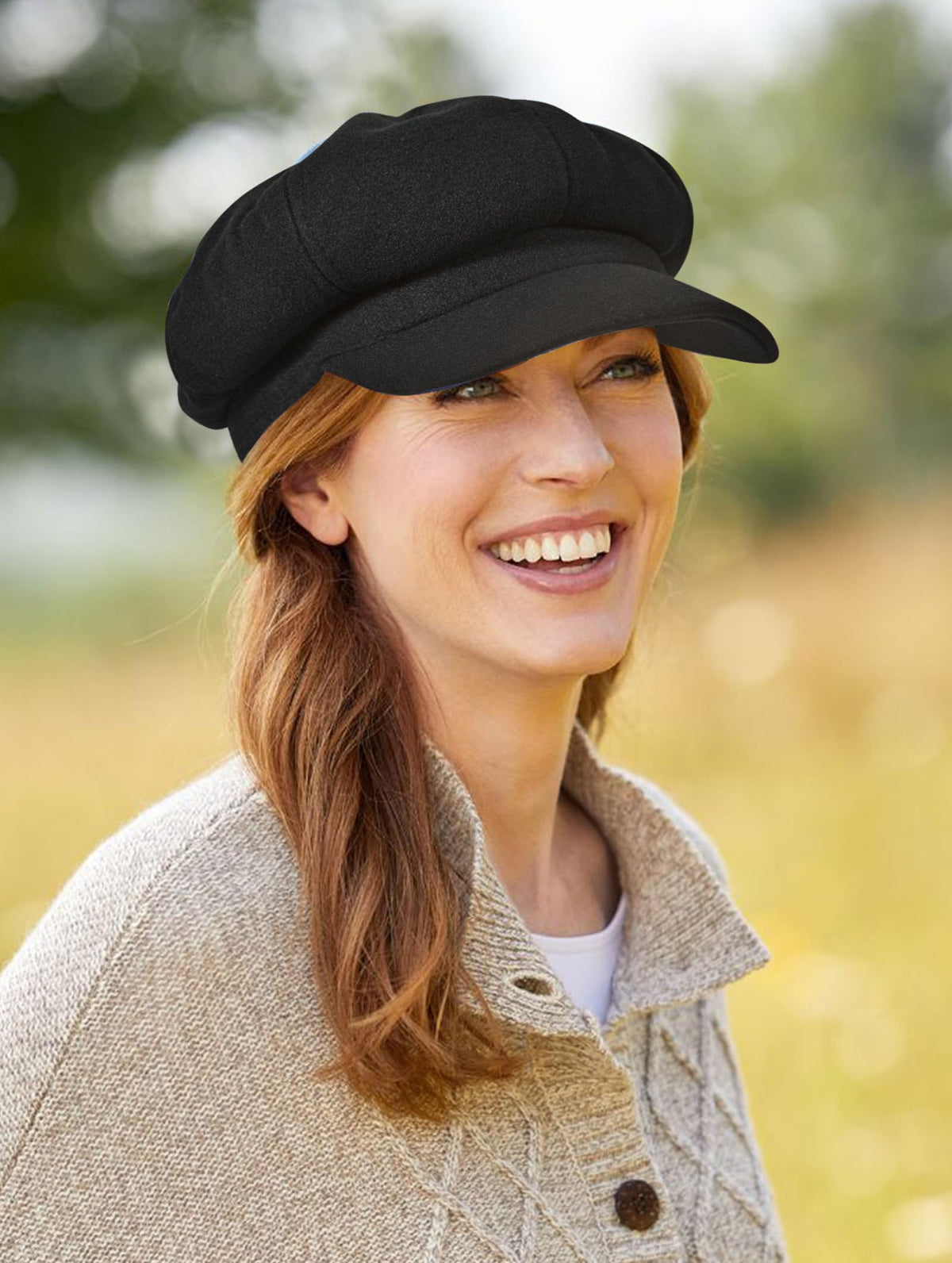 Wool Blend Newsboy Cap E154