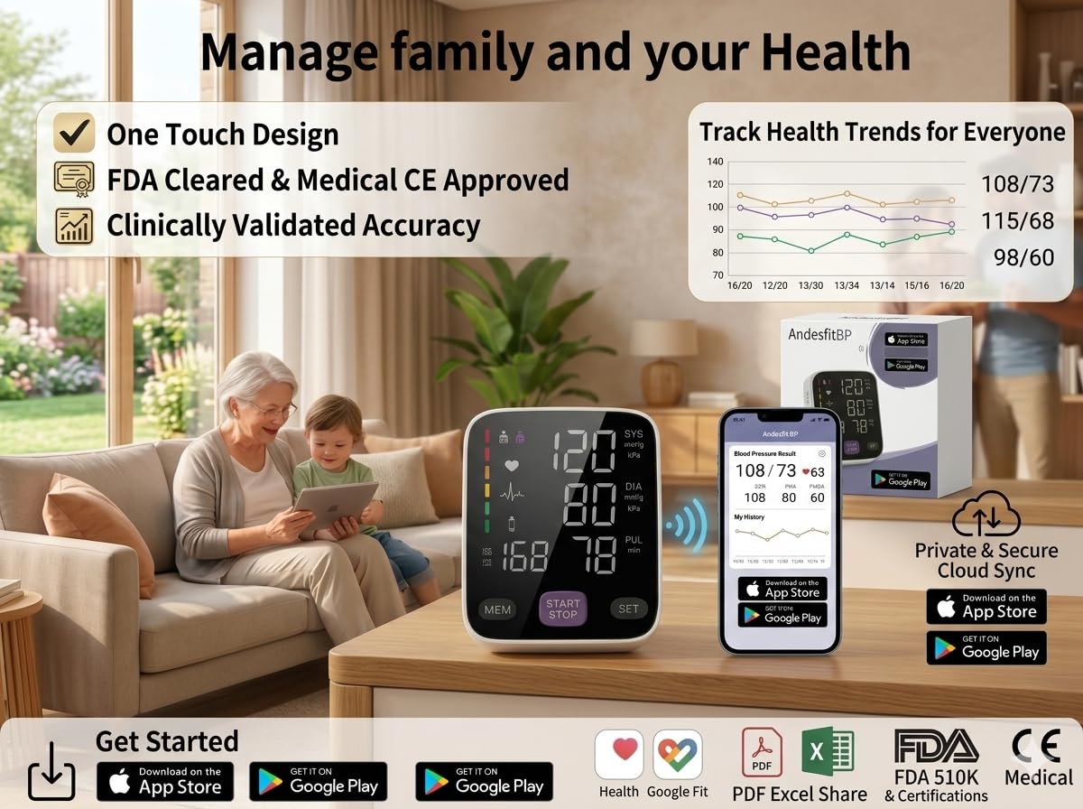 Upper Arm Blood Pressure Monitor with 21" XL Cuff N590